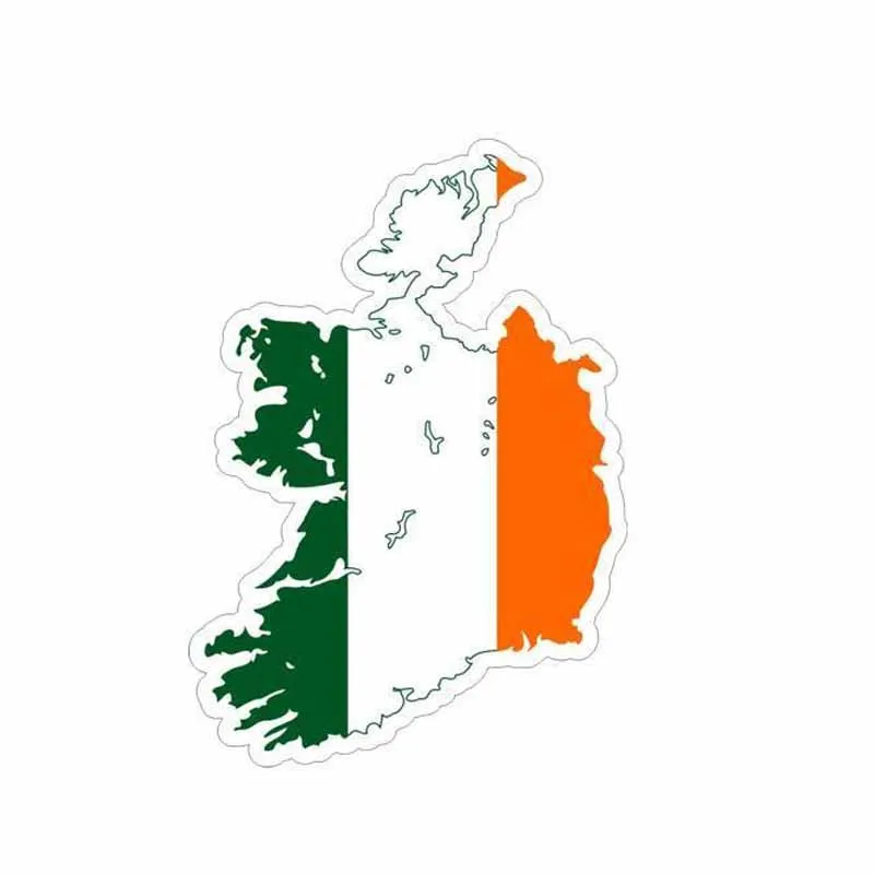 

Car Styling Irish Ireland Flag Map Car Sticker Creative PVC Vinyl Decal 8.2CM*12CM
