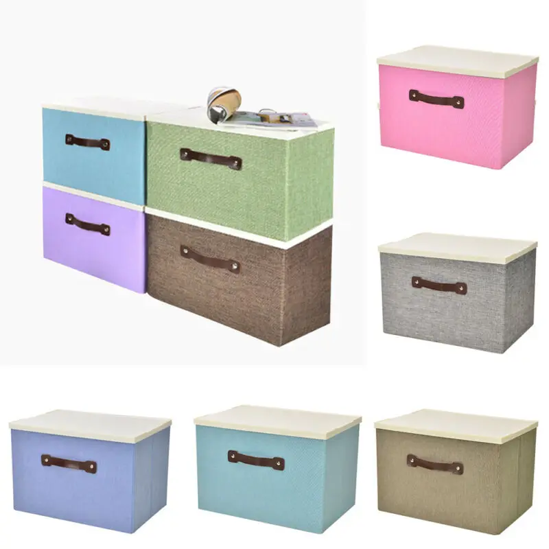 Льняная одежда ящик для хранения складной домашний Организатор мелочей новая