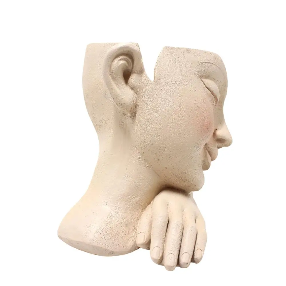 

New Girl Face Head Flower Planter Succulent Plant Flower Container Pot Flowerpot Figure Garden Decor Nordic Tabletop Ornament