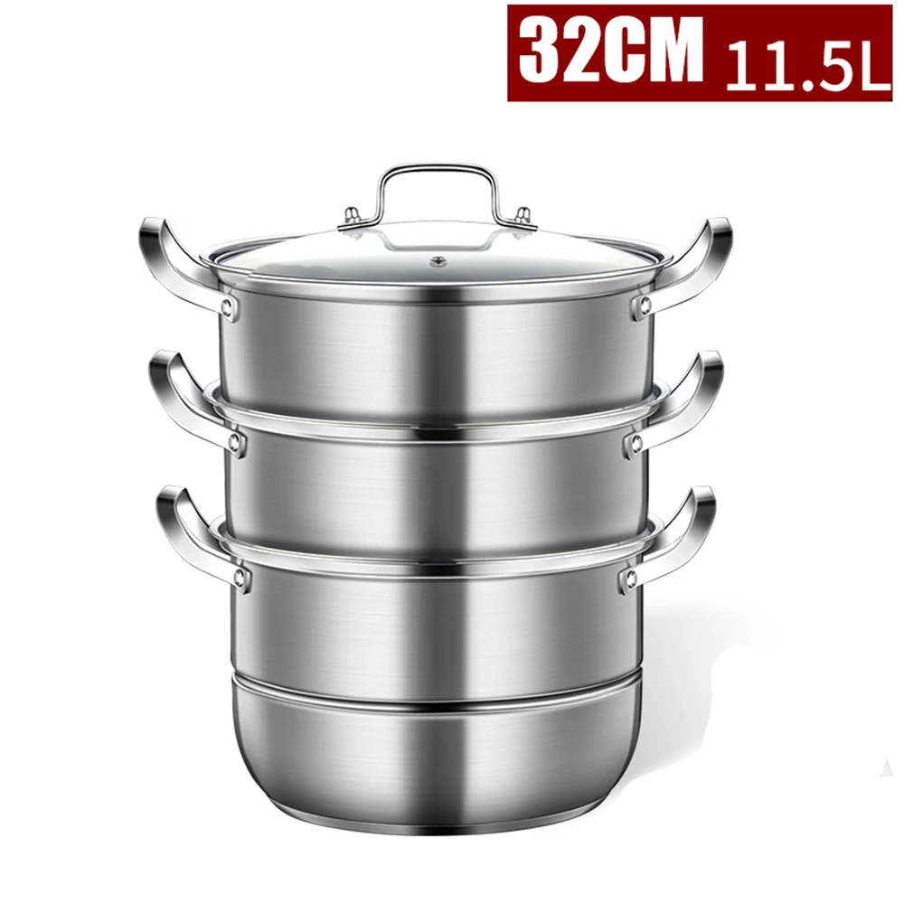 1 3 л Многофункциональный Пароварка для приготовления пищи из нержавеющей стали
