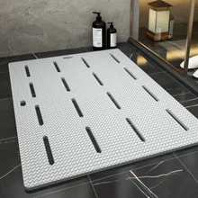 Eovna Non-slip  Bathroom Mat Safety Shower Bath Mat Plastic Massage Pad Bathroom Carpet Floor Drainage Suction Cup Bath Mat