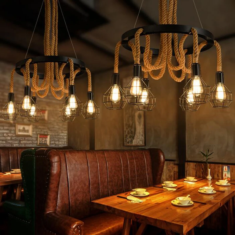 Retro Pendant Lights Industrial cage kerosene lamp hanglampen Loft light American Style metal lampshade Fixtures Kitchen lamp|industrial cage|metal