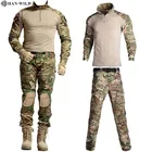 Тактический Камуфляжный костюм в стиле милитари, рабочая одежда для охоты, мужские армейские костюмы, рубашка в стиле милитари и брюки-карго с подкладками 8xl