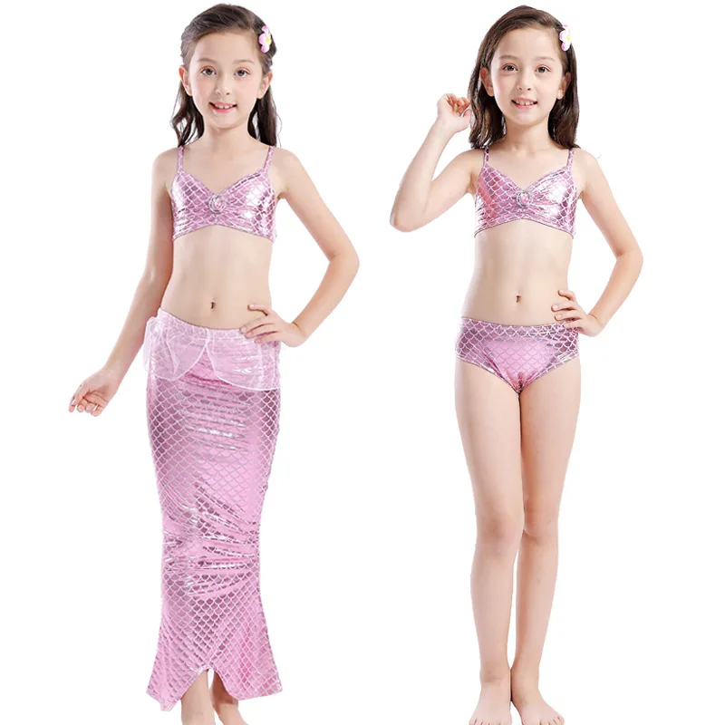 

2020 New Girls Swimsuit Children's Swimwear Swimsuit Beach Swimming Costume Clothes For Swim 3pcs/set Mermaid Tails