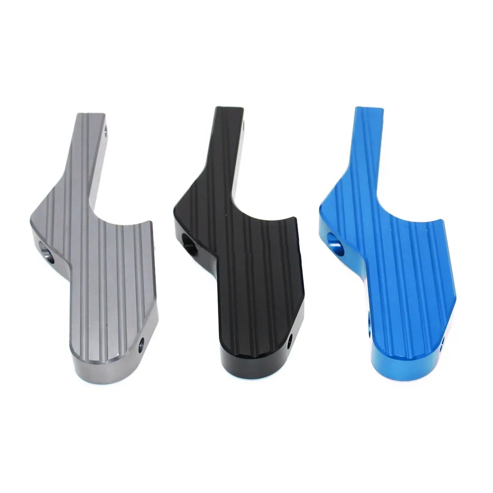 Алюминиевая подножка заднего пассажира для мотоцикла удлиненная черные