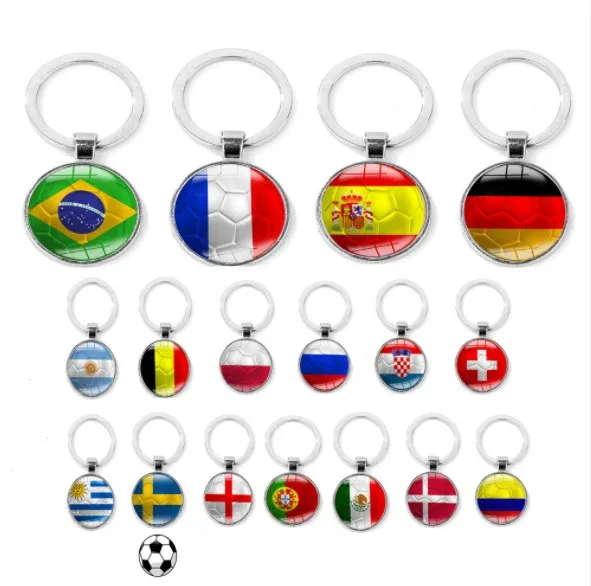 Национальный флаг футбольная команда брелок для ключей руассия Англия Испания