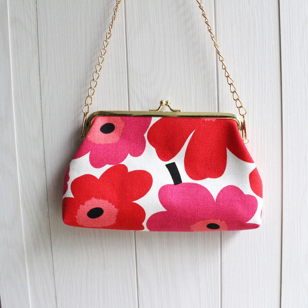 Женский винтажный кошелек с цветами маленький бумажник на застежке длинный