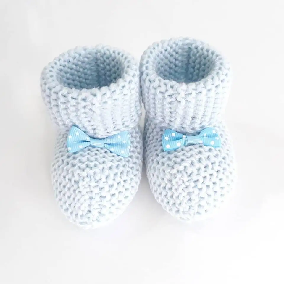 

Papyonlu Blue Knitwear Booties 0-6 Month
