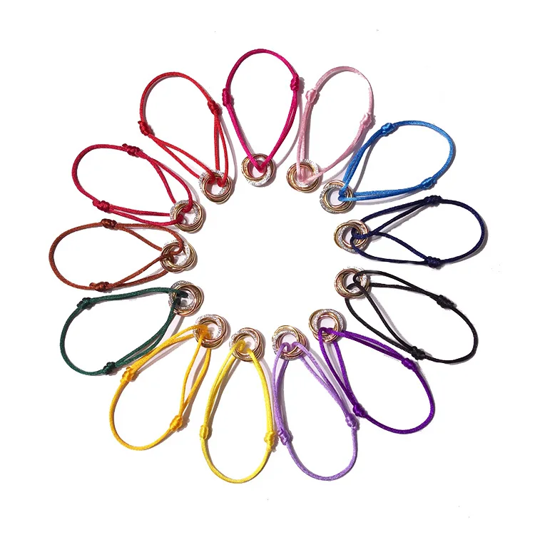 

Женский браслет с замком, новый модный Регулируемый разноцветный браслет из веревки для девочек и мальчиков, подарочные браслеты