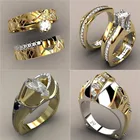 Роскошное женское кольцо серебряного цвета с цирконом и камнем, уникальный стиль, свадебное кольцо с кристаллами, обещание, обручальные кольца для женщин