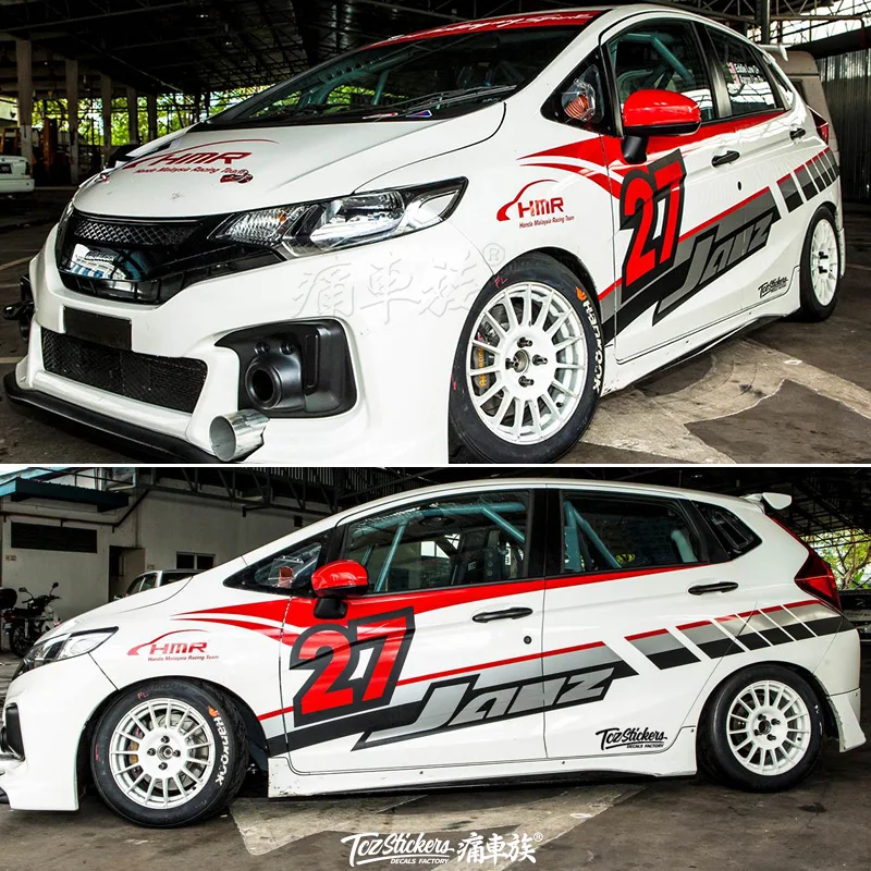 Car stickers For Honda Fit GK5 JAZZ 2014-2019 body appearance new decoration modification | Автомобили и мотоциклы