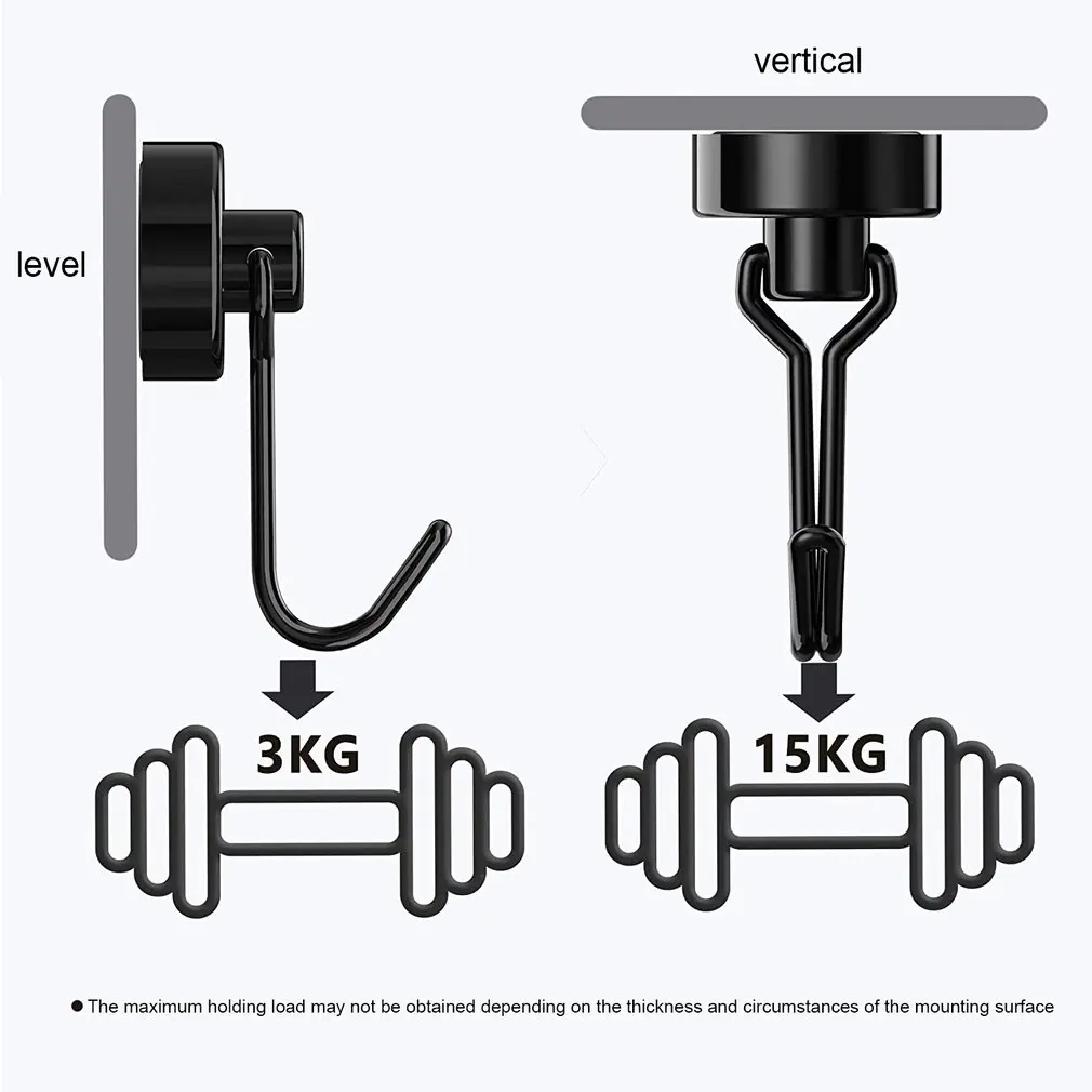 

8 шт./набор, магнитный настенный крючок из нержавеющей стали