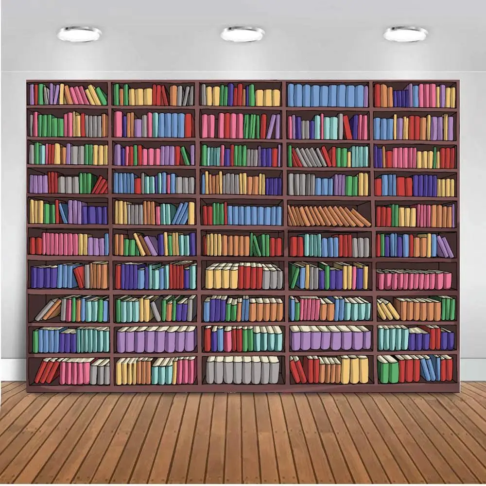 

Grunge Library Bookshelf Books Photography Backgrounds Photo Backdrops Study Room Decor Photophone Portrait Photozone Photocall