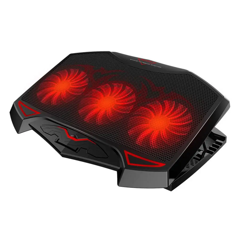 

LED Lighting Adjustable Angle USB Laptop Cooler Fan Cooling Stand Bracket Base