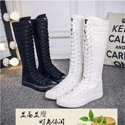 Женские парусиновые ботинки большие размеры 34-43 Новые однотонные повседневные