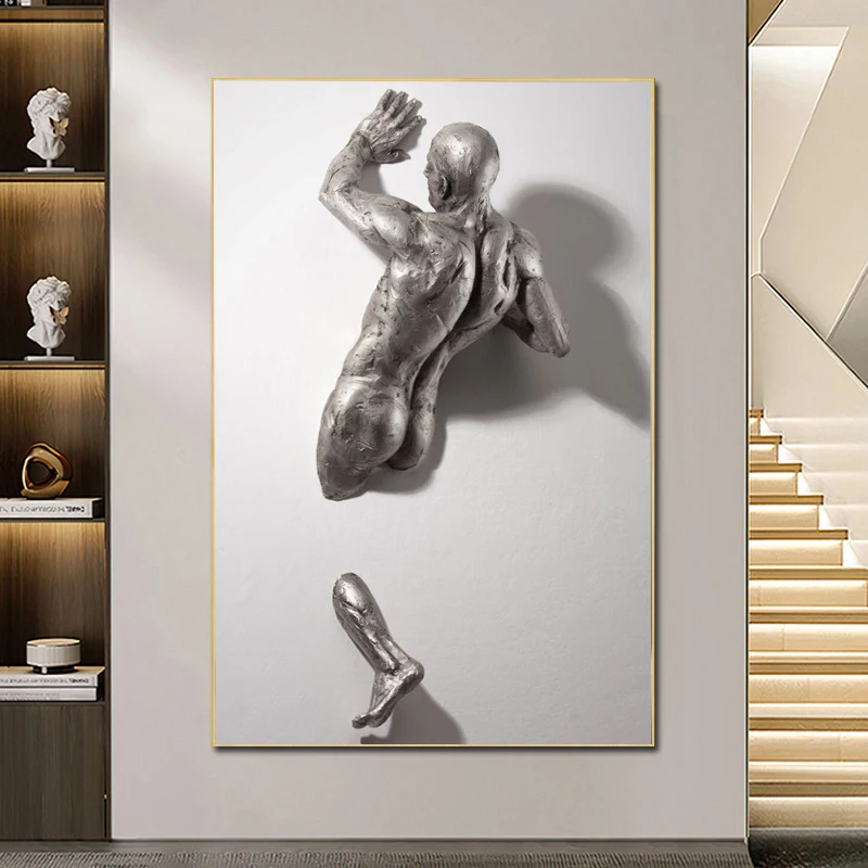 

Nordic Figures Sculpture Poster Canvas Painting and Prints Abstract Statue Wall Art Picture for Living Room Home Decor Cuadros