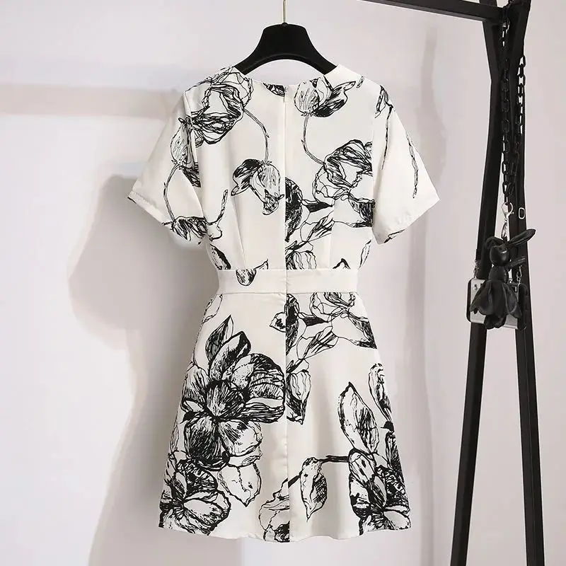 Летний женский костюм новинка 2021 модное Трендовое свободное шифоновое платье в