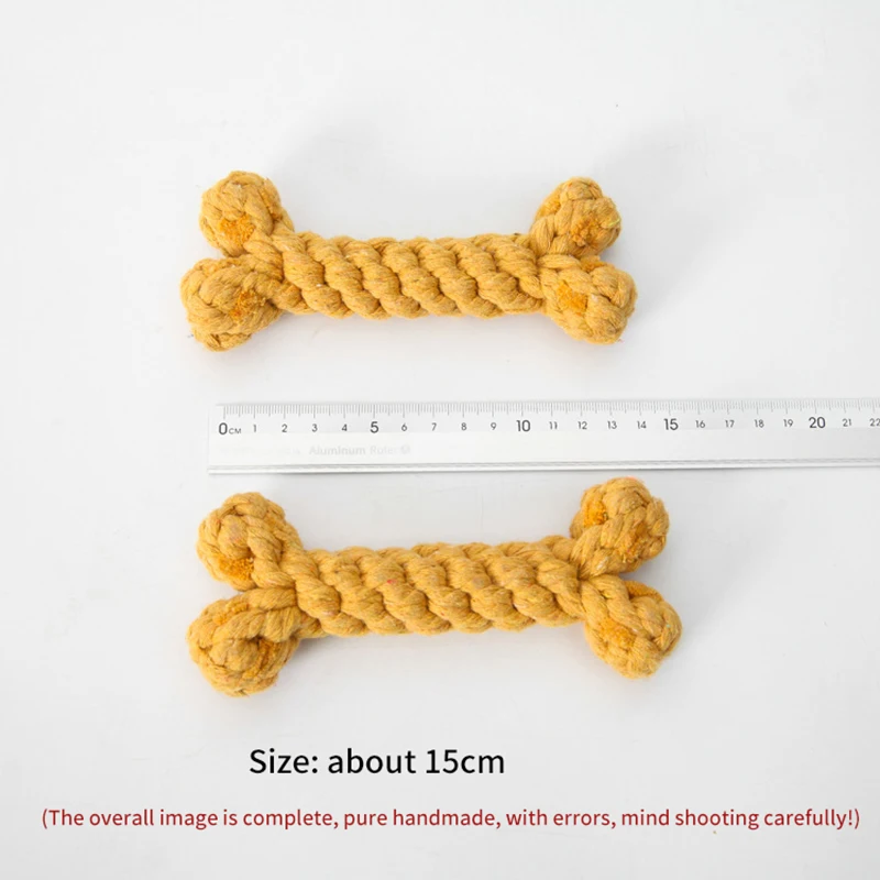 1pc Pet Dog Toys Chew Durable Braided Bite Resistant Puppy Molar Cleaning Teeth Cotton Rope Toy Accessories | Дом и сад