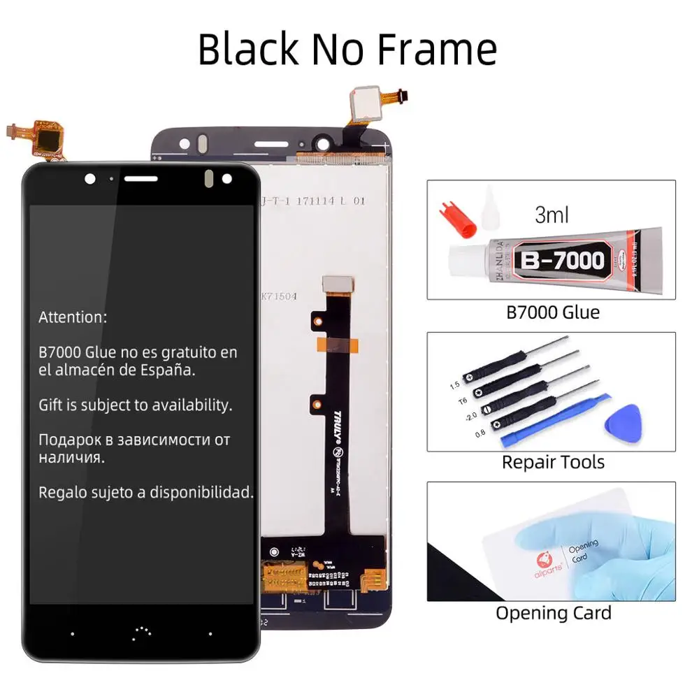 5," OEM lcd для BQ Aquaris V lcd дисплей сенсорный экран с рамкой для BQ Aquaris U2 lcd для BQ Aquaris U2 Lite дисплей дигитайзер - Цвет: Black No Frame