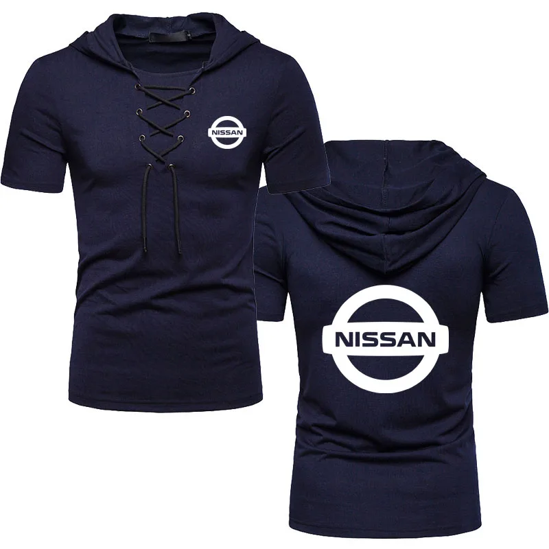 

Футболка мужская с принтом логотипа Nissan, брендовая тенниска из чистого хлопка с коротким рукавом, майка с тросом, уличная одежда, 2021