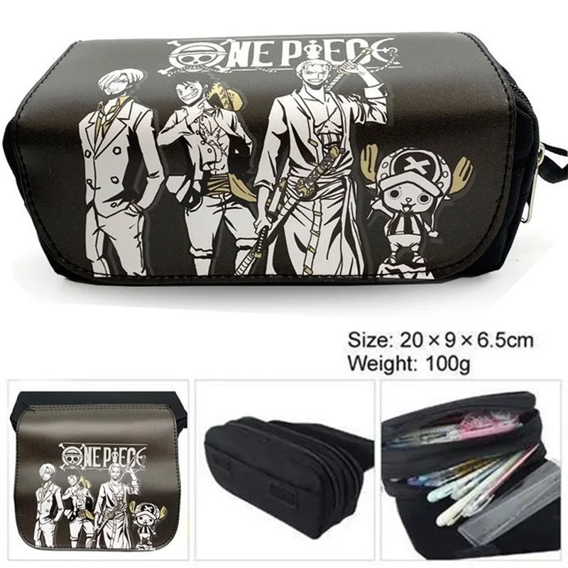 

Anime Pencil Cases One Piece Pencil Bags Luffy Chopper Zoro Cartoon Student Stationery Children School Supplies Pencil Pouch