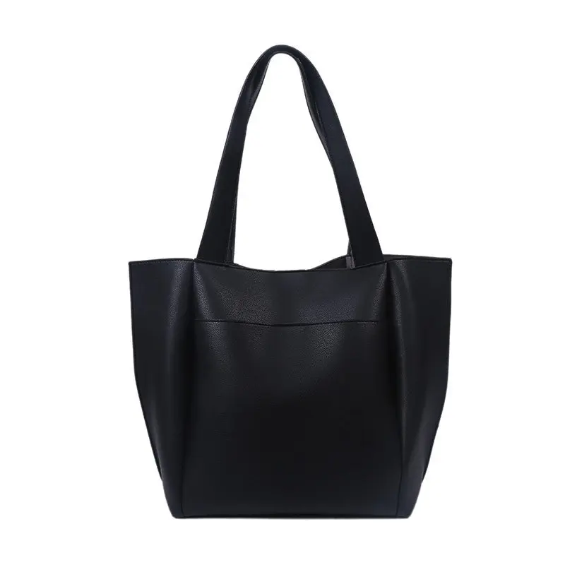 

Large PU Leather Branded Handbag Solid Color Branded Bags 2020 Shoulder Handbags Female Travel Totes Lady Designer Hand Bag