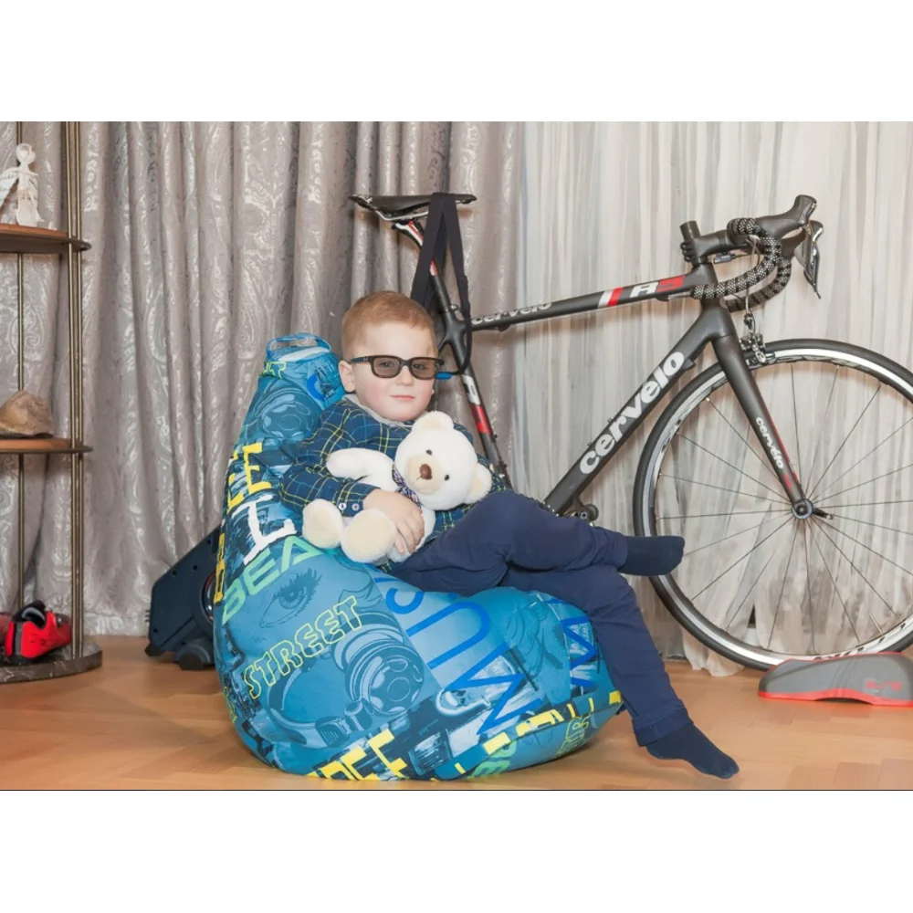 Лима Мини Детский пуф кресло мешок Delicatex Бирюзовый|Детские диваны| |