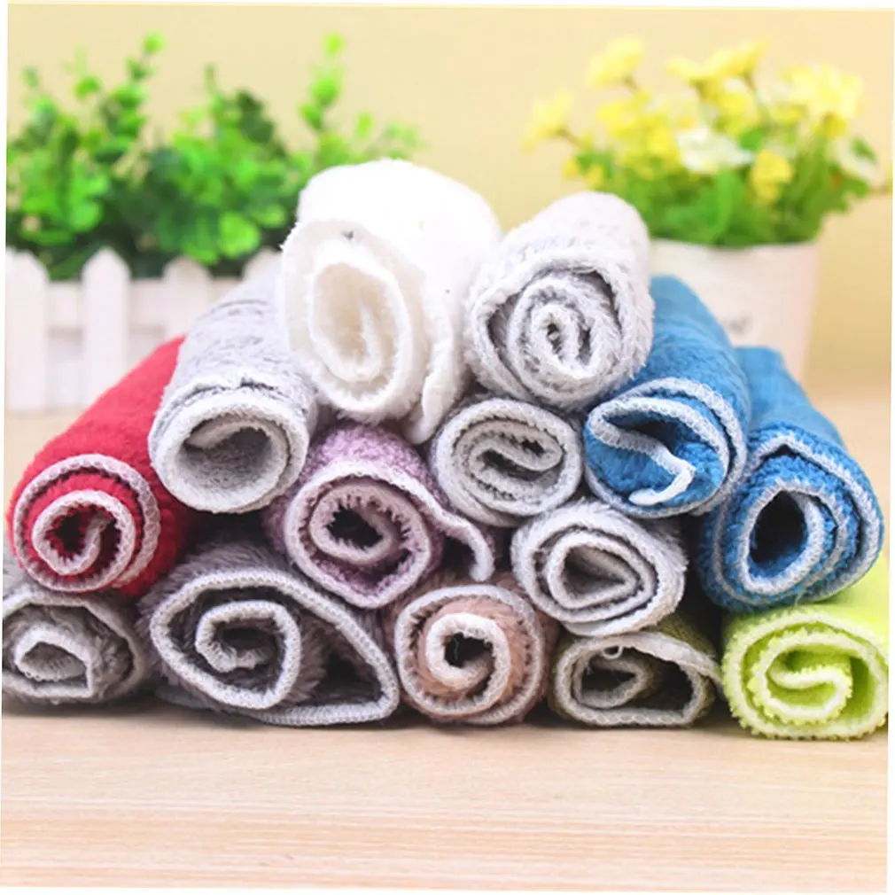 High Efficient Fiber Rag Dish Cloth Bamboo Washing Towel Kitchen Wiping Rags HandTowels Cleaning Cloths dropshipping | Дом и сад