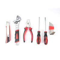 10pcs household repairing tool set portable hardware set screwdriver wire cutter adjustable wrench hexagon wrench utility knife
