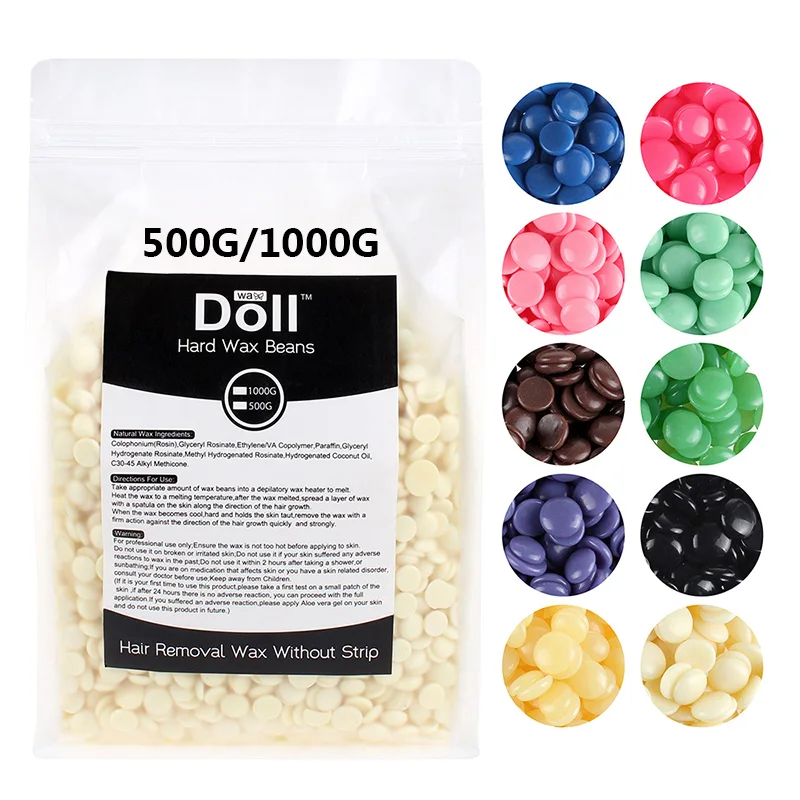 500 г/1000 г твердый воск бобы безболезненный депилятор восковые гранулы для