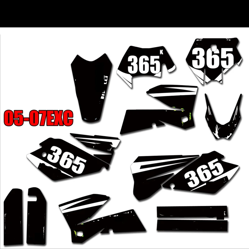 Графика команды на заказ наклейки ногти деко Комплект для 125 200 250 300 400 450 525 540 EXC 2003