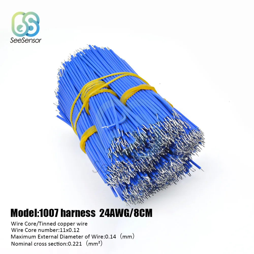100 шт./лот 24AWG 8 см Луженая макетная плата PCB паяльный кабель Fly Jumper провод оловянные