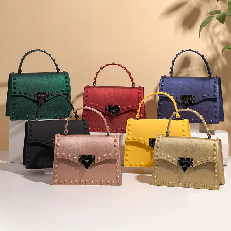 

High Quality Women PVC Handbags Fashion Ladies Shoulder Bag Luxury Designer Crossbody Bags for Women Small Rivet Messenger Bags