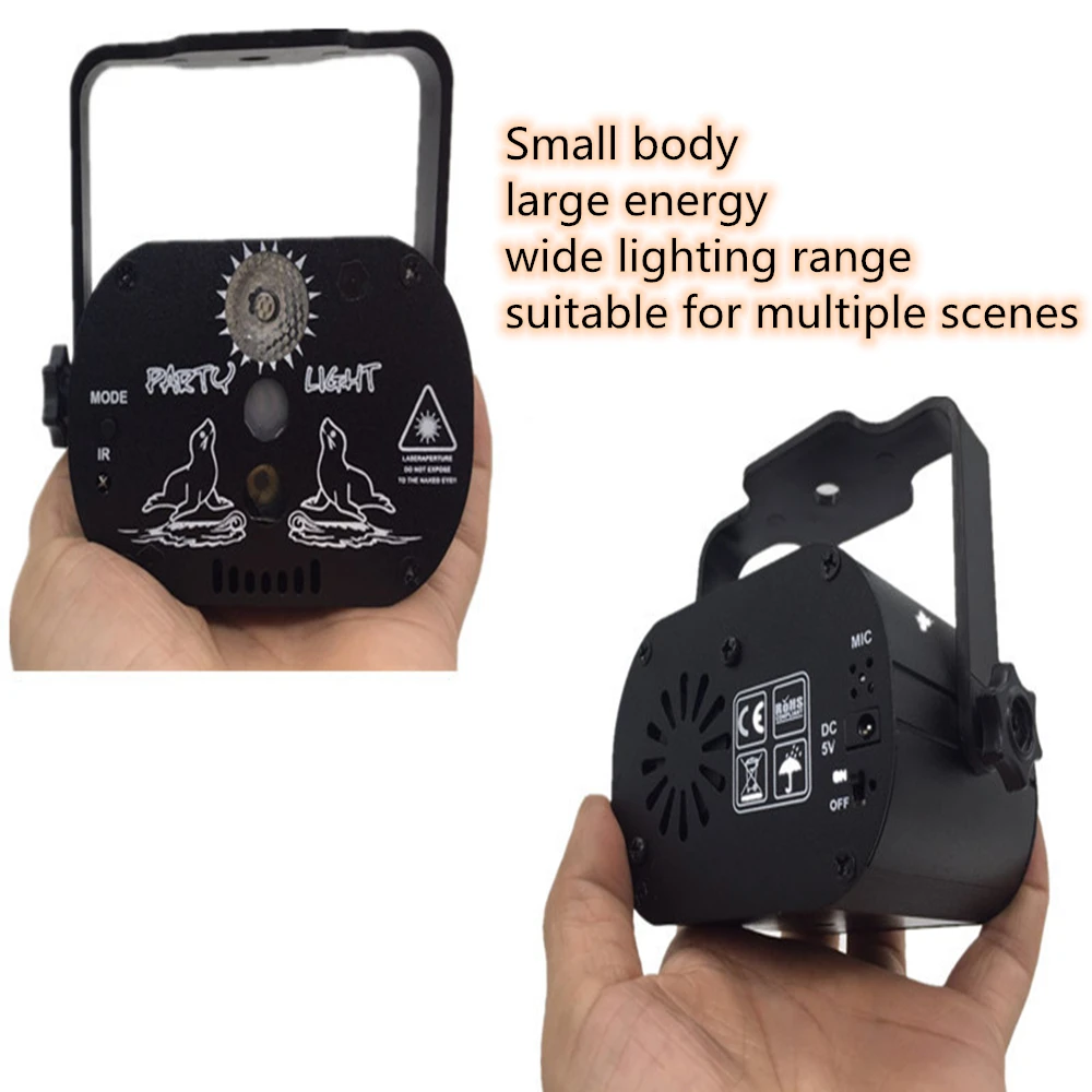 60 моделей RGB сценический светильник 5 в USB перезарядка лазерная проекционная