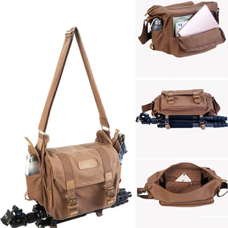 Водонепроницаемая Холщовая Сумка на плечо для камеры мягкая сумка фото и