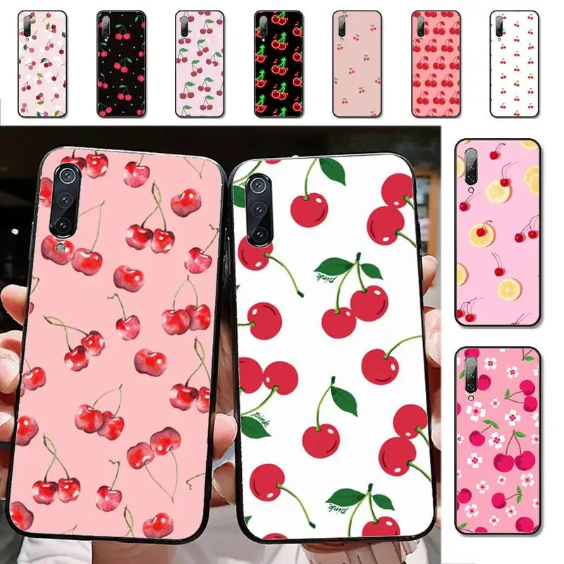 

Yinuoda Black White Pink Cherries Cherry Phone Case for Xiaomi mi 5 6 8 9 10 lite pro SE Mix 2s 3 F1 Max2 3