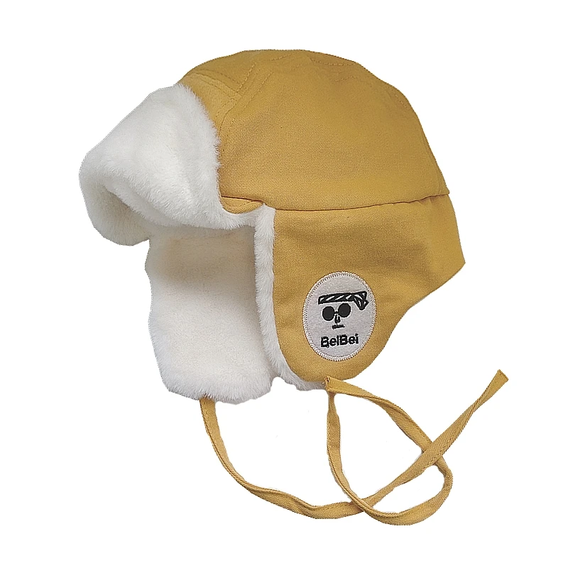 

Baby plush earmuffs autumn and winter plus velvet thick warm hat men and women children Lei Feng hat Korean wild hat