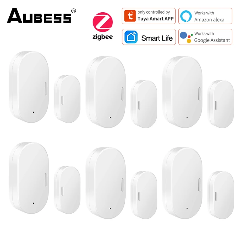 Датчик открывания окон и дверей Aubess Zigbee 3 0 система охранной сигнализации для