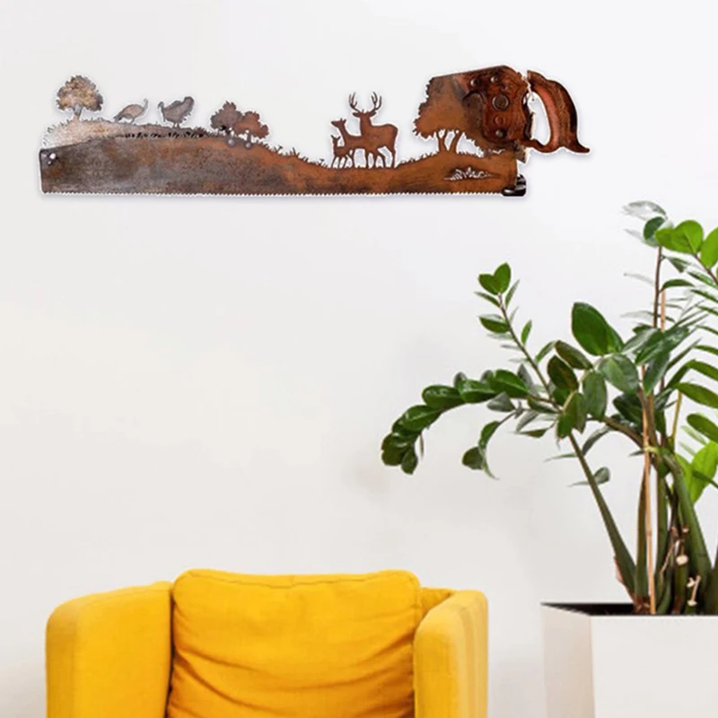 

Metal Art Saw Hand Craft Design On An Old Saw Cut Hand Saw Metal Art Father's Day Unique Gift Metal Art Tree For Wall Decor