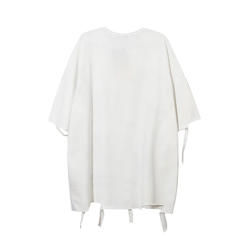 

KIOVNO Men High Street Graffiti T Shirts Printed Short Sleeves Top Tees Male Streetwear Vintage