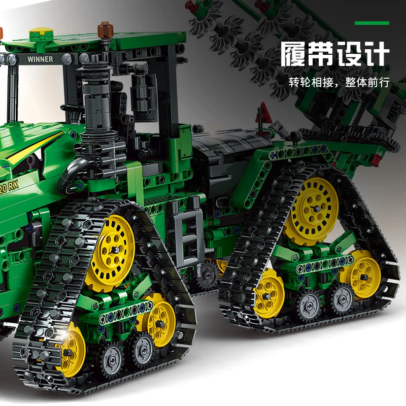 

Tech Series 7119 7120 7121 RC Excavating Machinery Car Crawler tractor Truck Model Building Blocks Bricks Toys Kid Gift