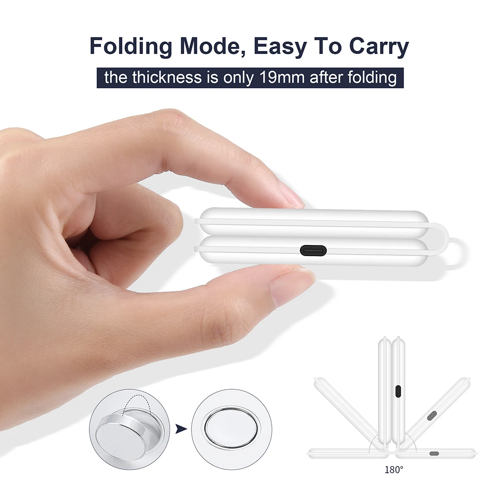 

New Version 2 in 1 Q500 Foldable Magnetic Wireless Charger dock For iphone 12 Pro Max Mini, iWatch,Airpods 2 Charging station