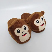 animal cartoon monkey doll slippers cosplay shoes cute funny aninal winter warm indoor bedroom plush toy slipper for man woman