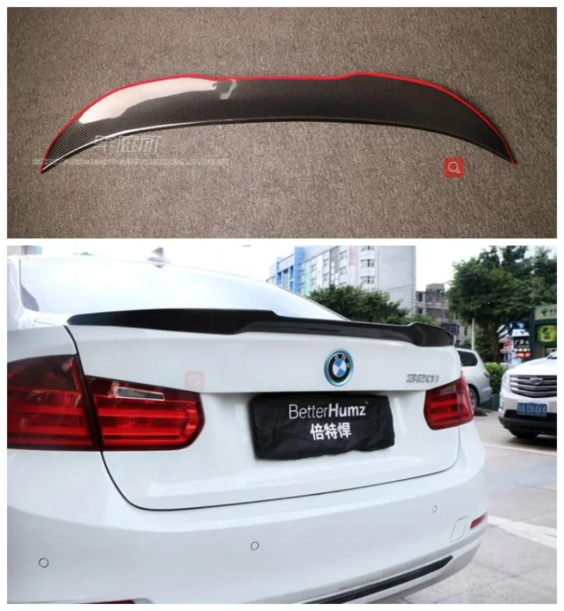 

High quality Carbon Fiber Car Rear Trunk Lip Spoiler Wing Fits For BMW F30 3 Series 320i 318d 316d 328i 335i Saloon 2012-2019