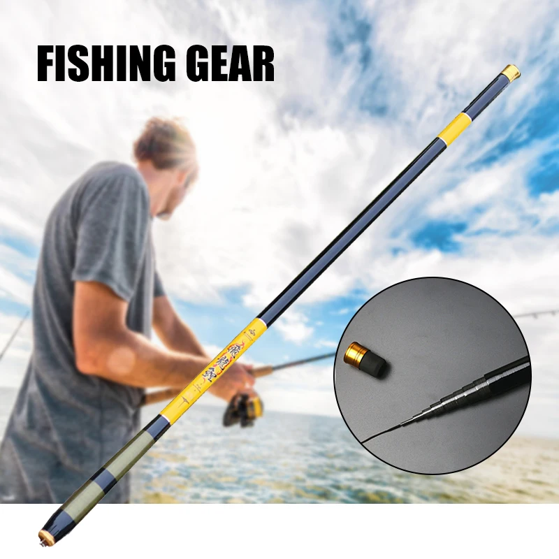 

Portable Fishing Pole 2.4/3.6/4.5/5.4/ 6.3/7.2m Carp Rod Carbon Fiber Ultralight Hard Stream Lake Freshwater Fishing Rod