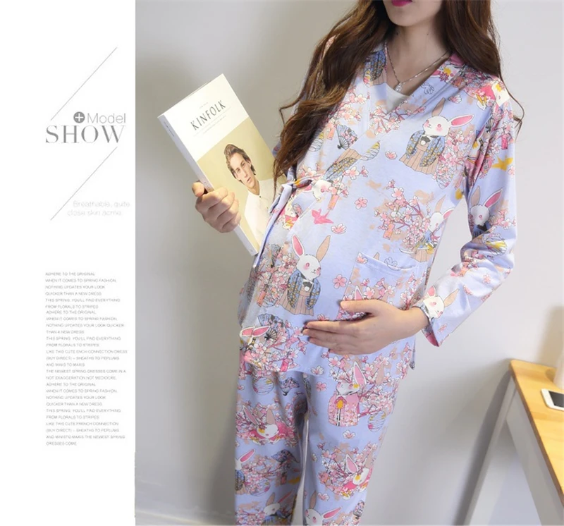 3 шт./компл. пижамы для кормящих матерей одежда сна грудного вскармливания Одежда