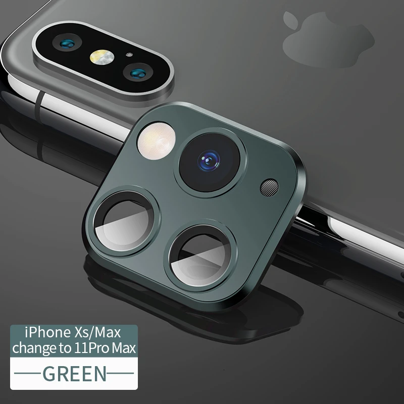 Камера объектив секунд изменение для iPhone 11 защитное кольцо Крышка для iPhone X XS MAX Камера Защитная крышка поддержка обновления флэш-памяти