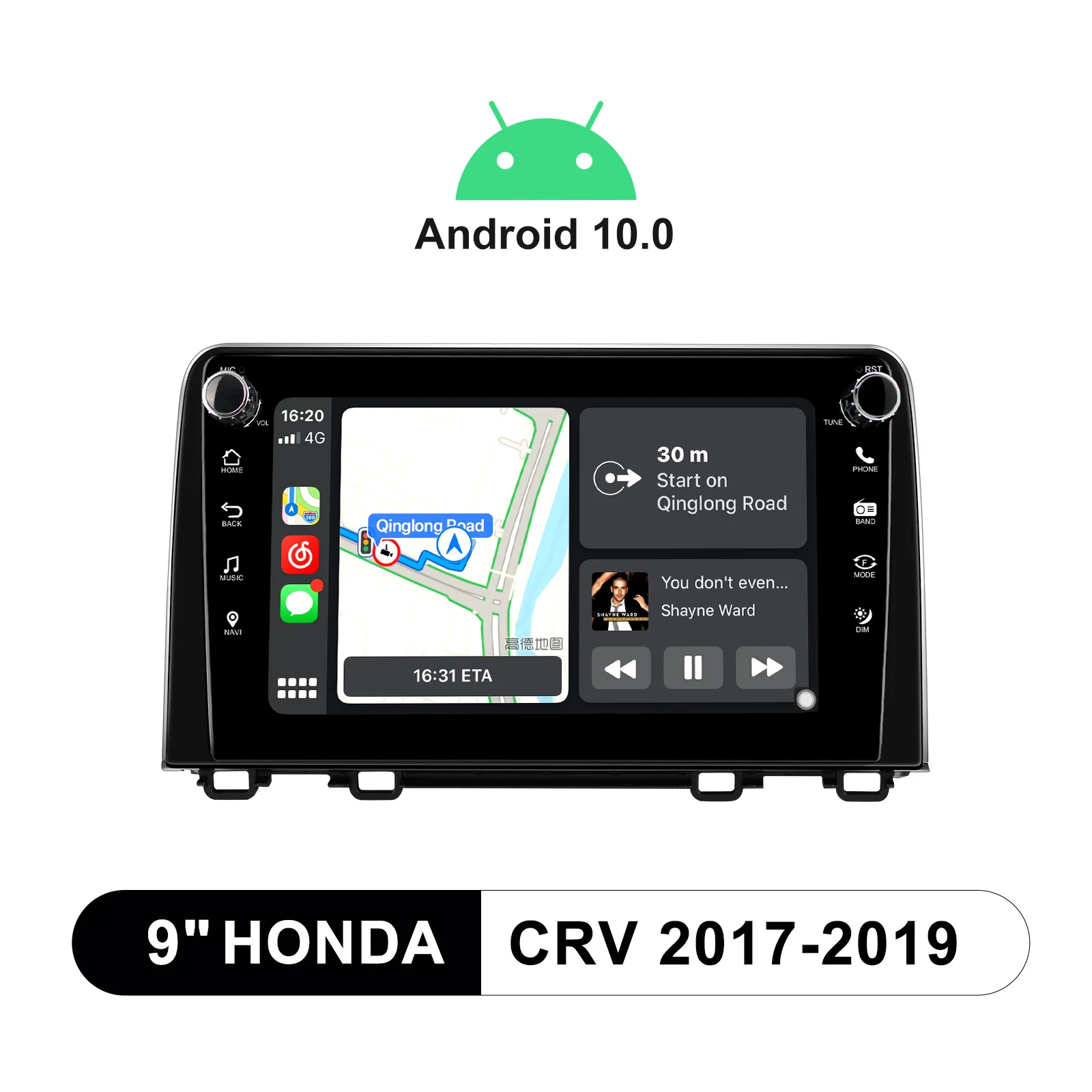 구매 9 인치 멀티미디어 Autoradio 안 드 로이드 10 자동차 라디오 스테레오 헤드 유닛 혼다 CRV CR-V 2017 2019 무선 Carplay 안 드 로이드 자동 4G