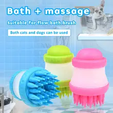 New 1pc Pet Bath Brush Cat Teddy Bath Brush Shampoo Bath Liquid Storage Supplies Dog Cleaning Beauty
