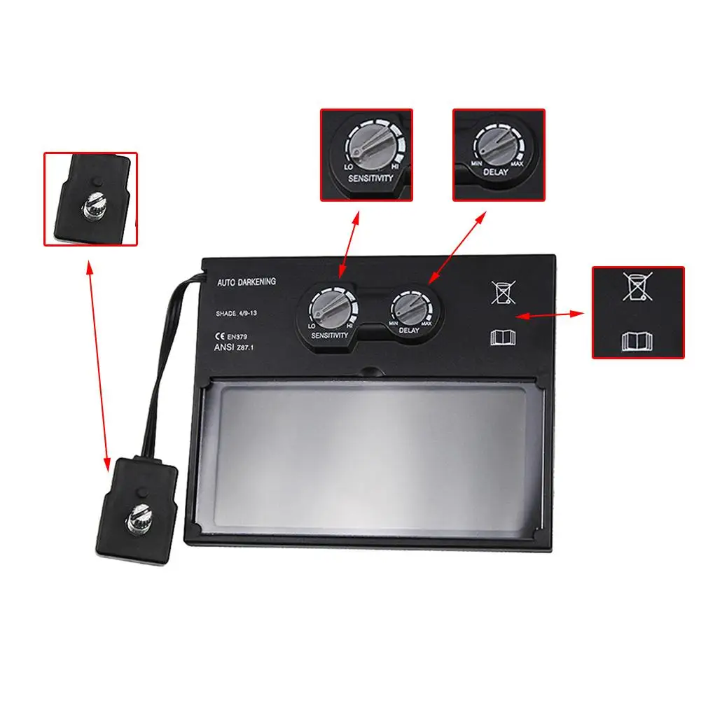 Сварочная защитная маска с автоматическим затемнением на солнечной энергии